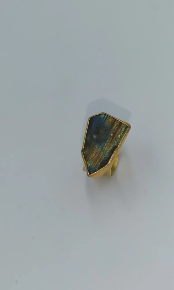 S589 / Silver labrodorite ring