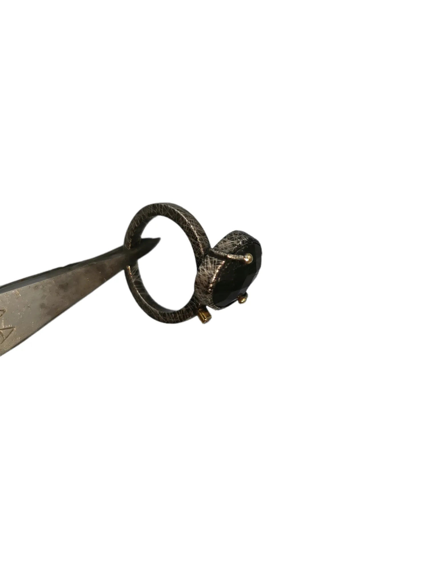 SG306 / Gold K18 and silver labradorite ,brilliant ring - Image 4