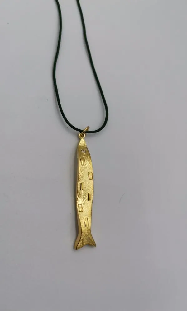 S754 / Silver white sapphire pendant