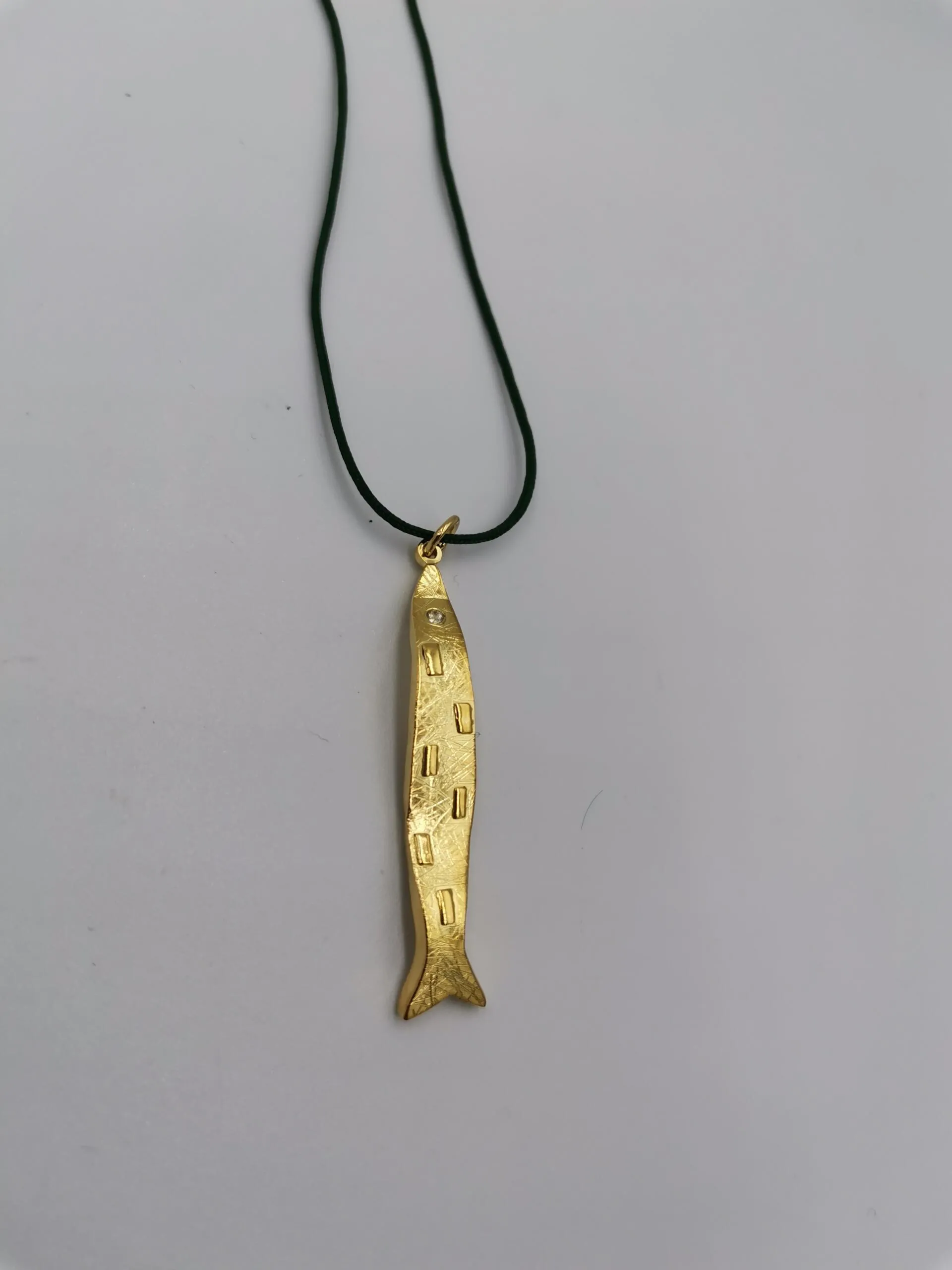 S754 / Silver white sapphire pendant - Image 1