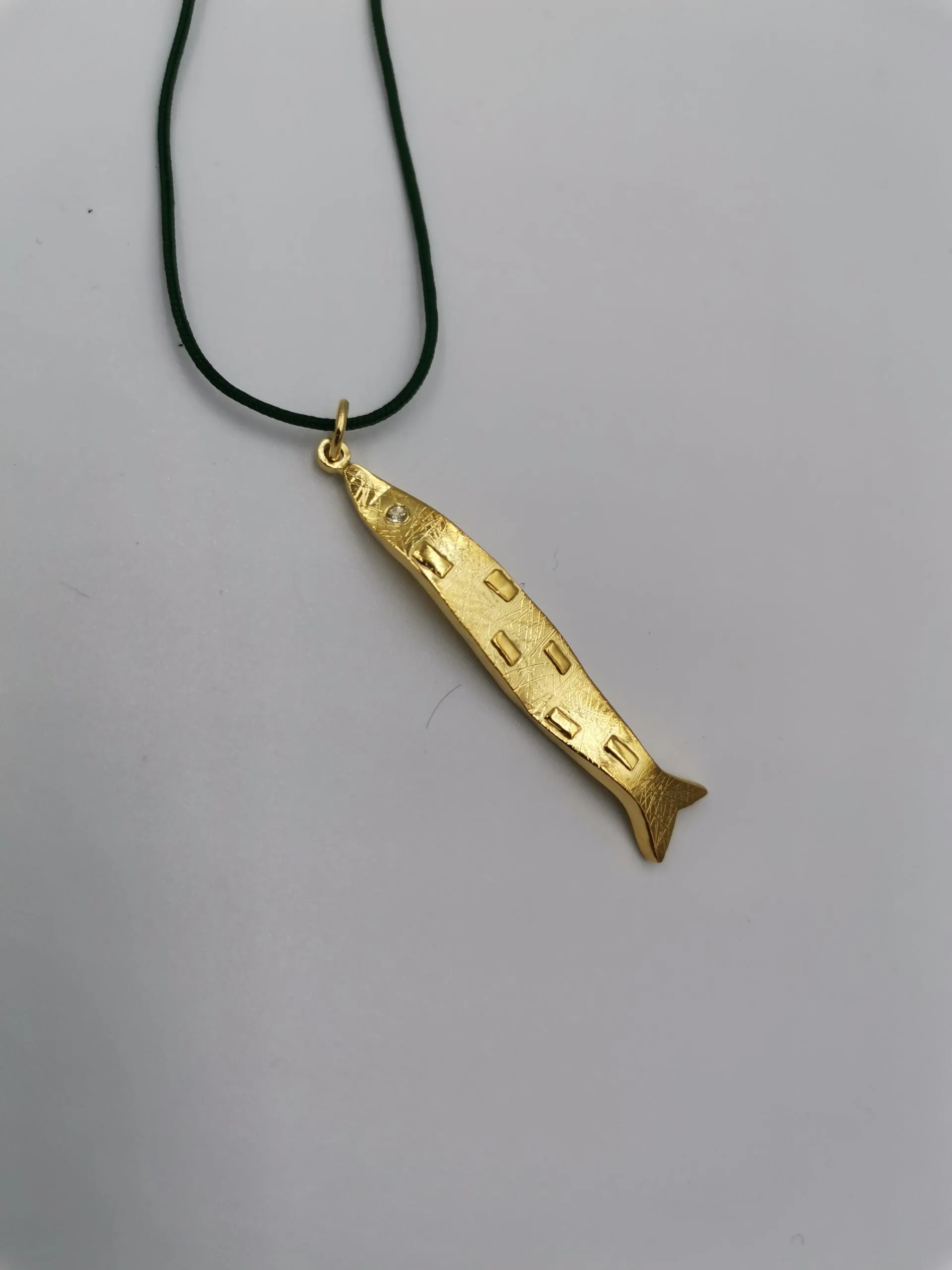 S754 / Silver white sapphire pendant - Image 2