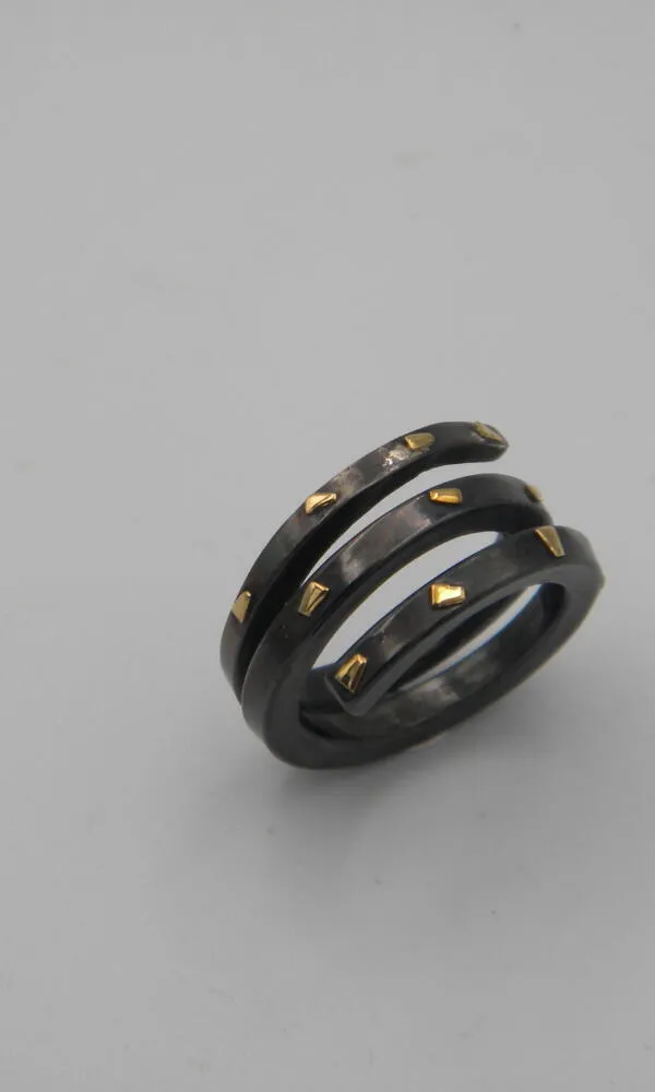 SG322 / Gold K18 and silver ring