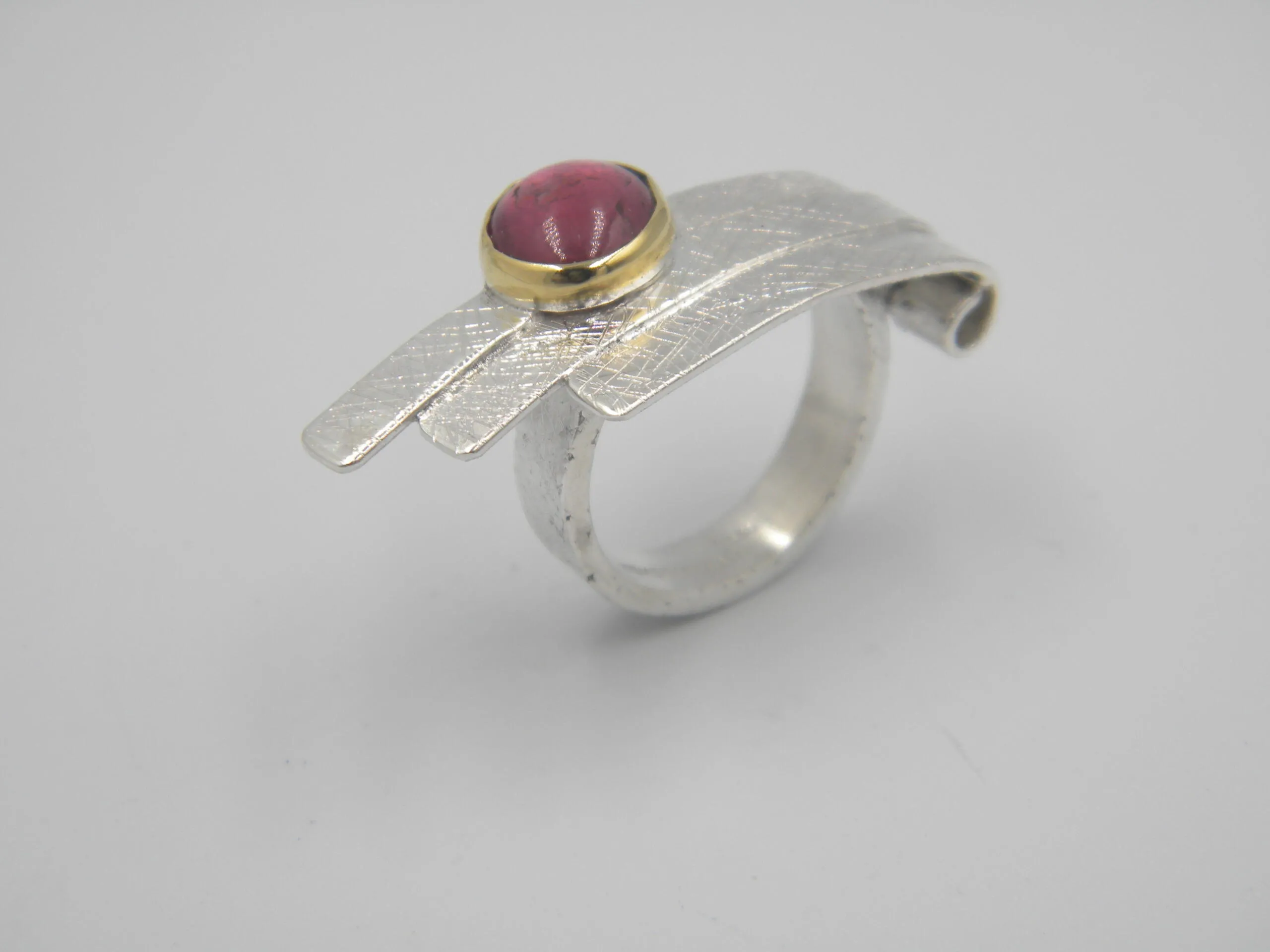 SG339 / Gold K18 and silver tourmaline ring - Image 2