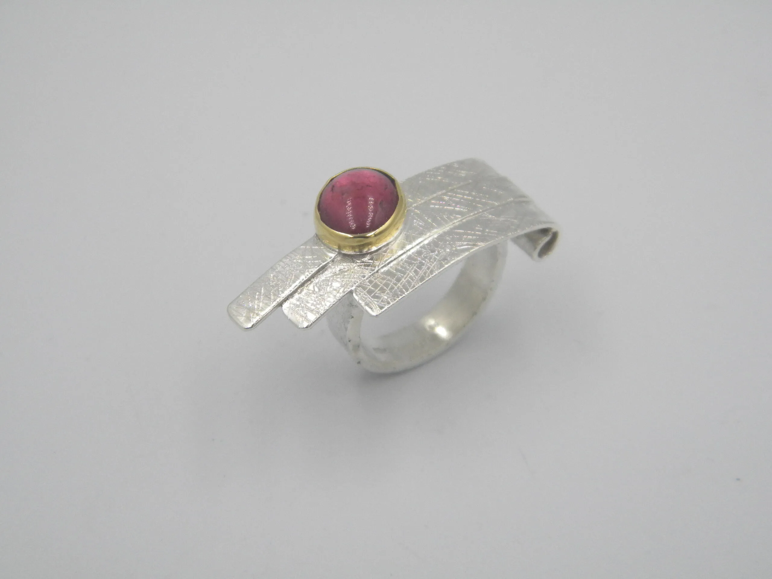SG339 / Gold K18 and silver tourmaline ring - Image 3