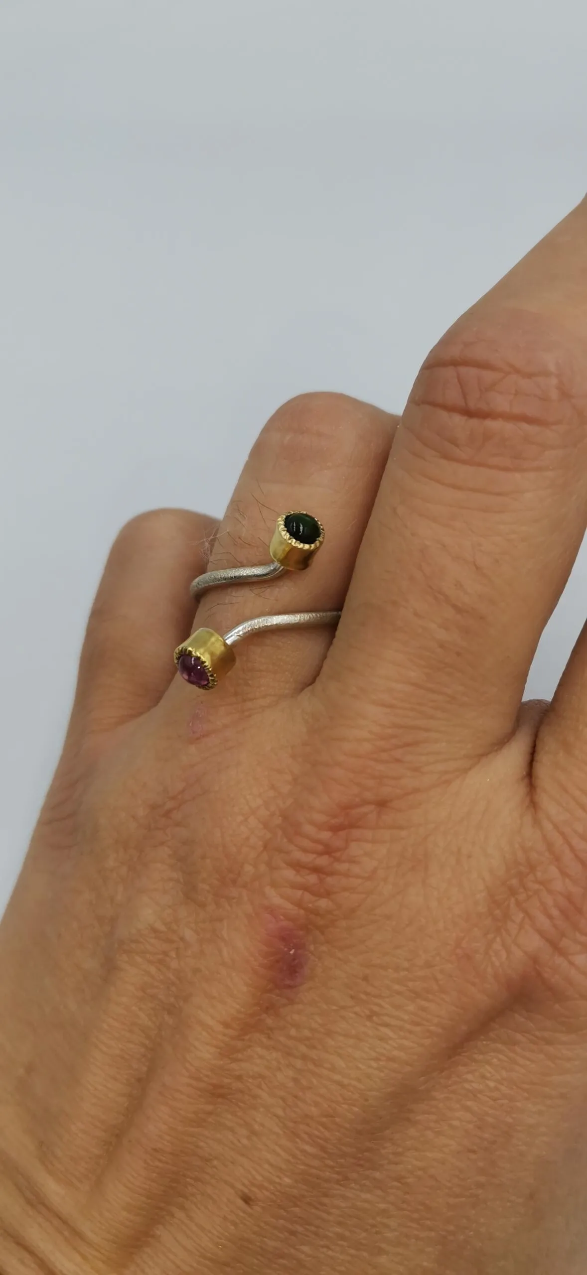 S676 / Silver tourmaline ring - Image 1