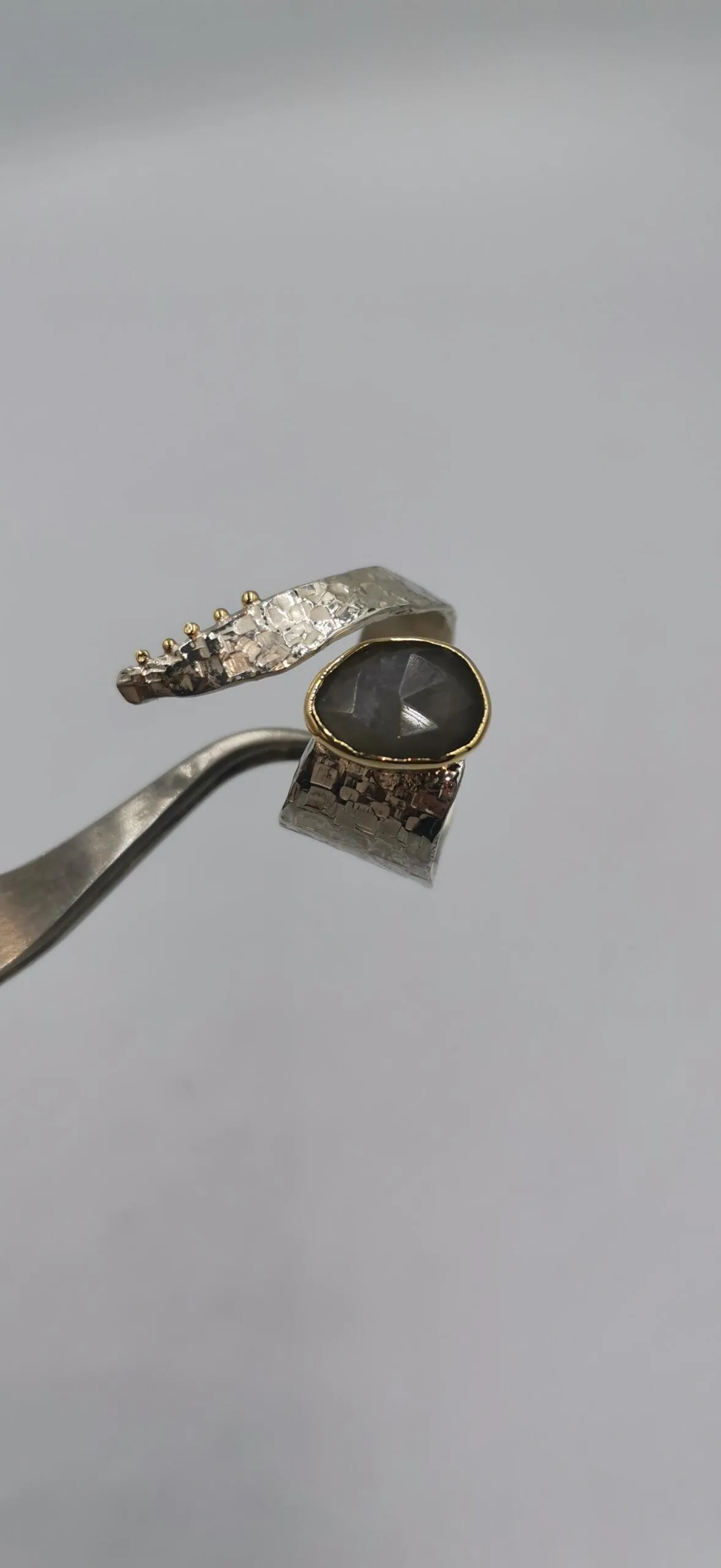 SG385 / Gold K18 and silver moonstone ring - Image 4