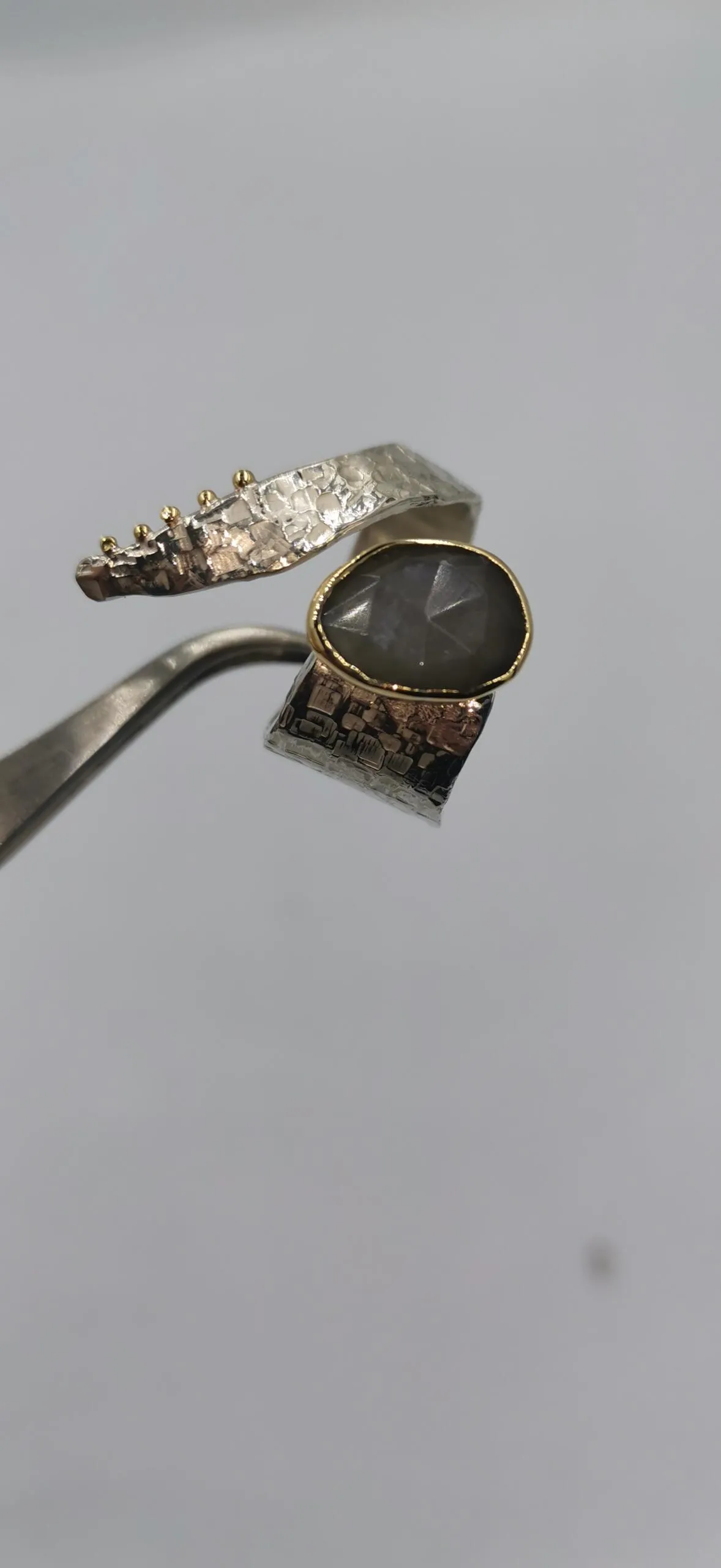 SG385 / Gold K18 and silver moonstone ring - Image 1