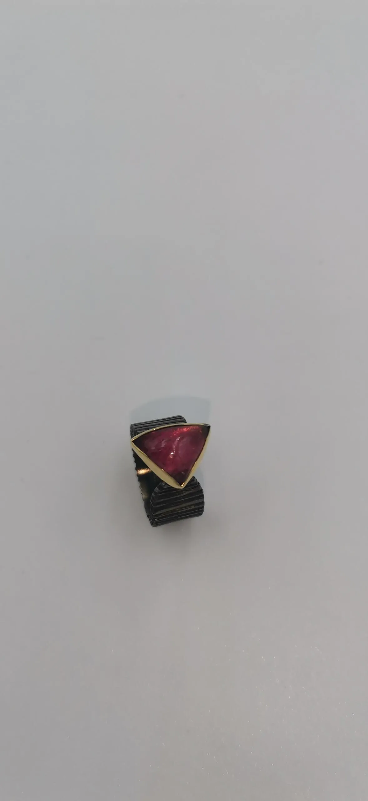 SG366 / Gold K18 and silver tourmaline ring - Image 4