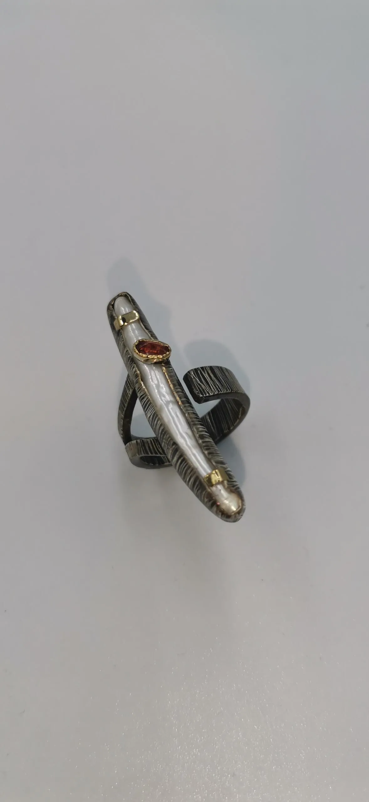 SG402/ Gold K18 and silver tourmaline ring - Image 1