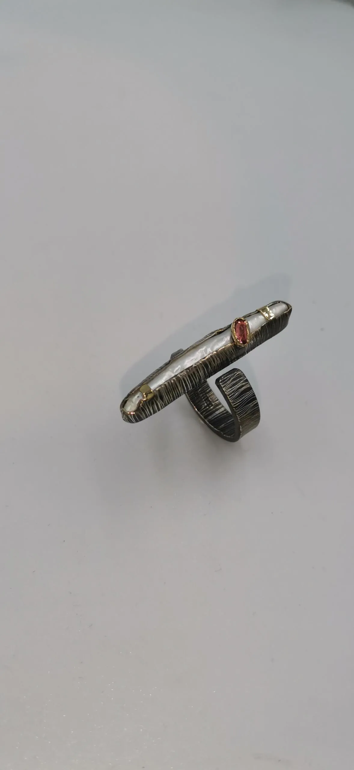 SG402/ Gold K18 and silver tourmaline ring - Image 3