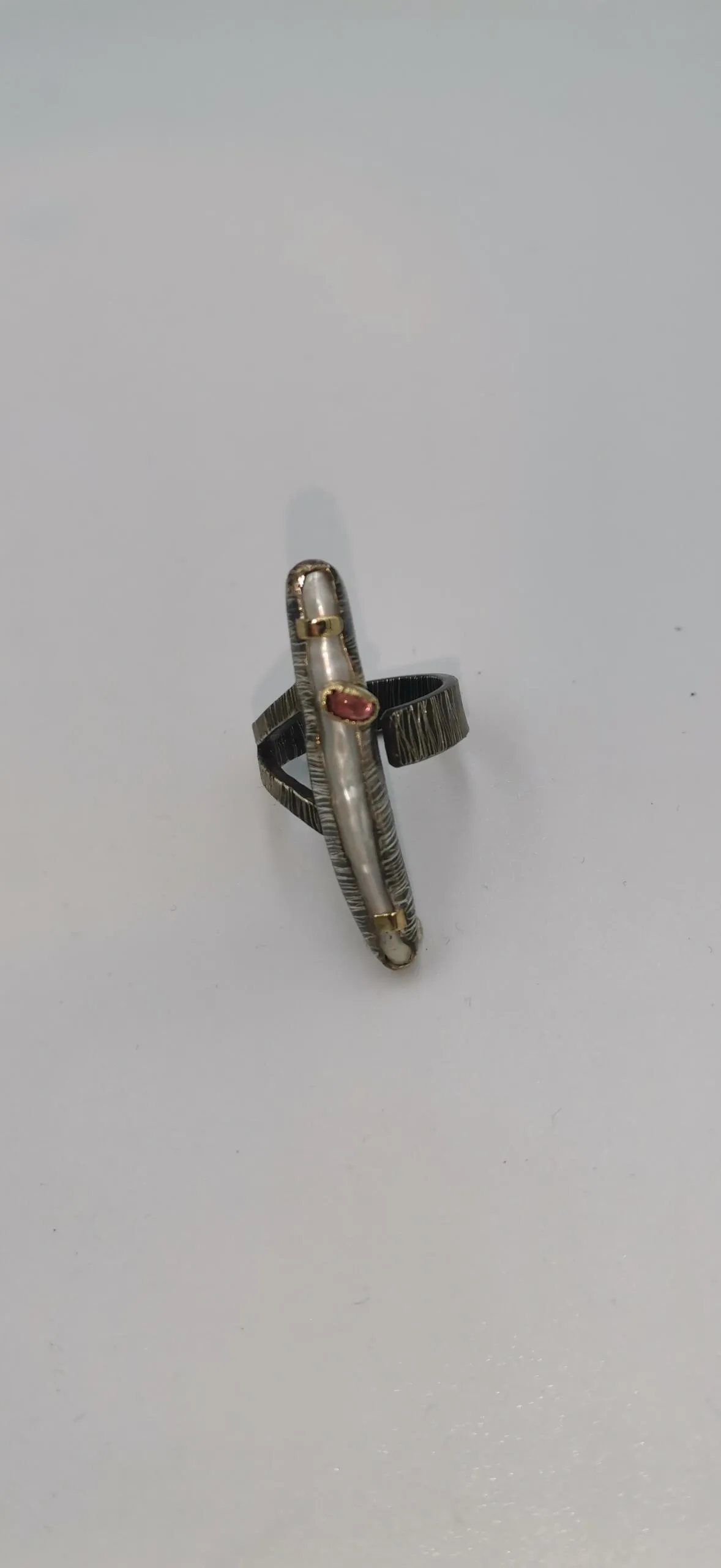 SG402/ Gold K18 and silver tourmaline ring - Image 4