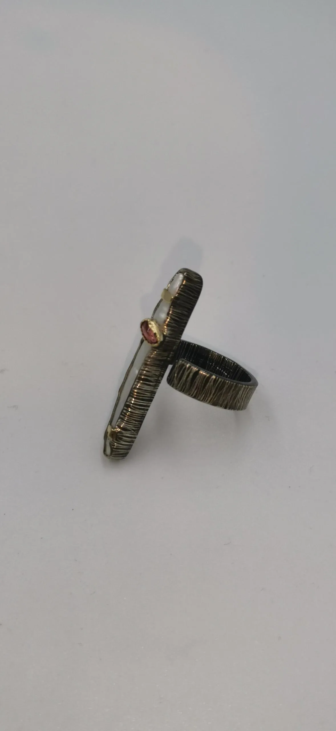 SG402/ Gold K18 and silver tourmaline ring - Image 6