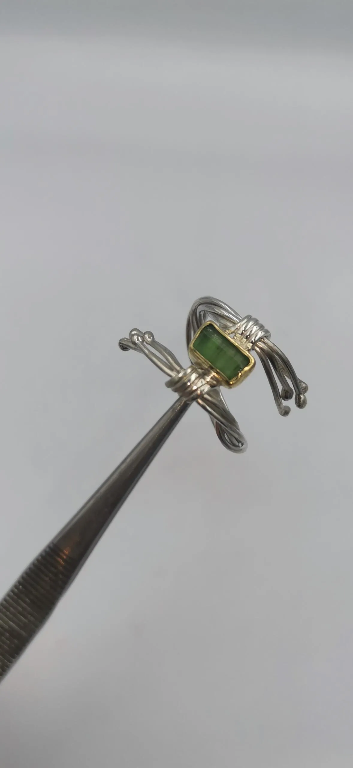 SG467/ Gold K18 and silver tourmaline ring - Image 2