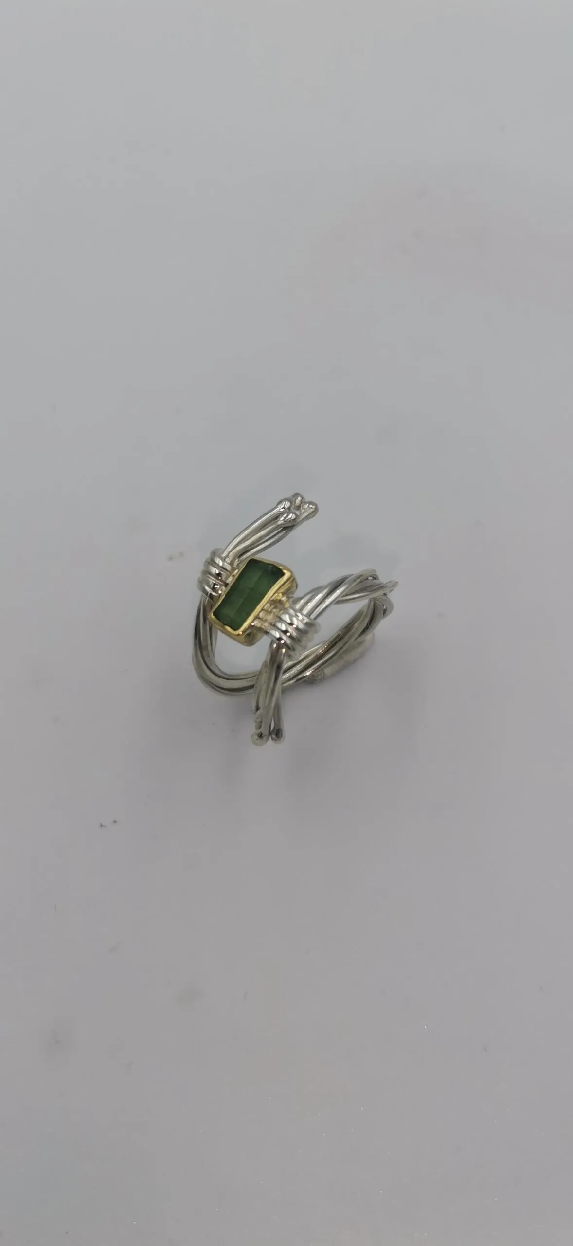 SG467/ Gold K18 and silver tourmaline ring - Image 4