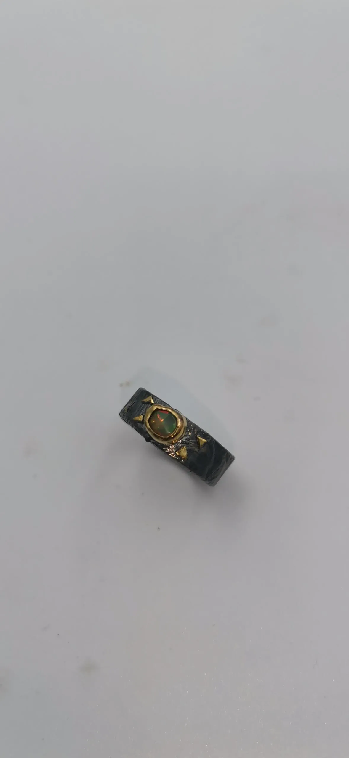 SG470 / Gold K18 and silver opal ring - Image 2