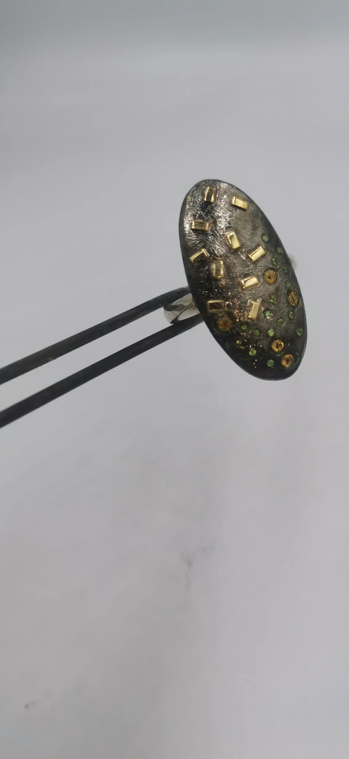 SG510 / Gold K18 and silver tsavorite , citrin ring - Image 4