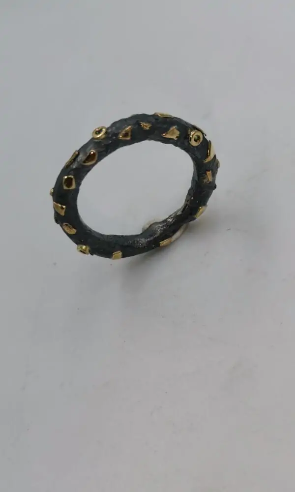 SG519 / Gold K18 and silver tsavorite ring