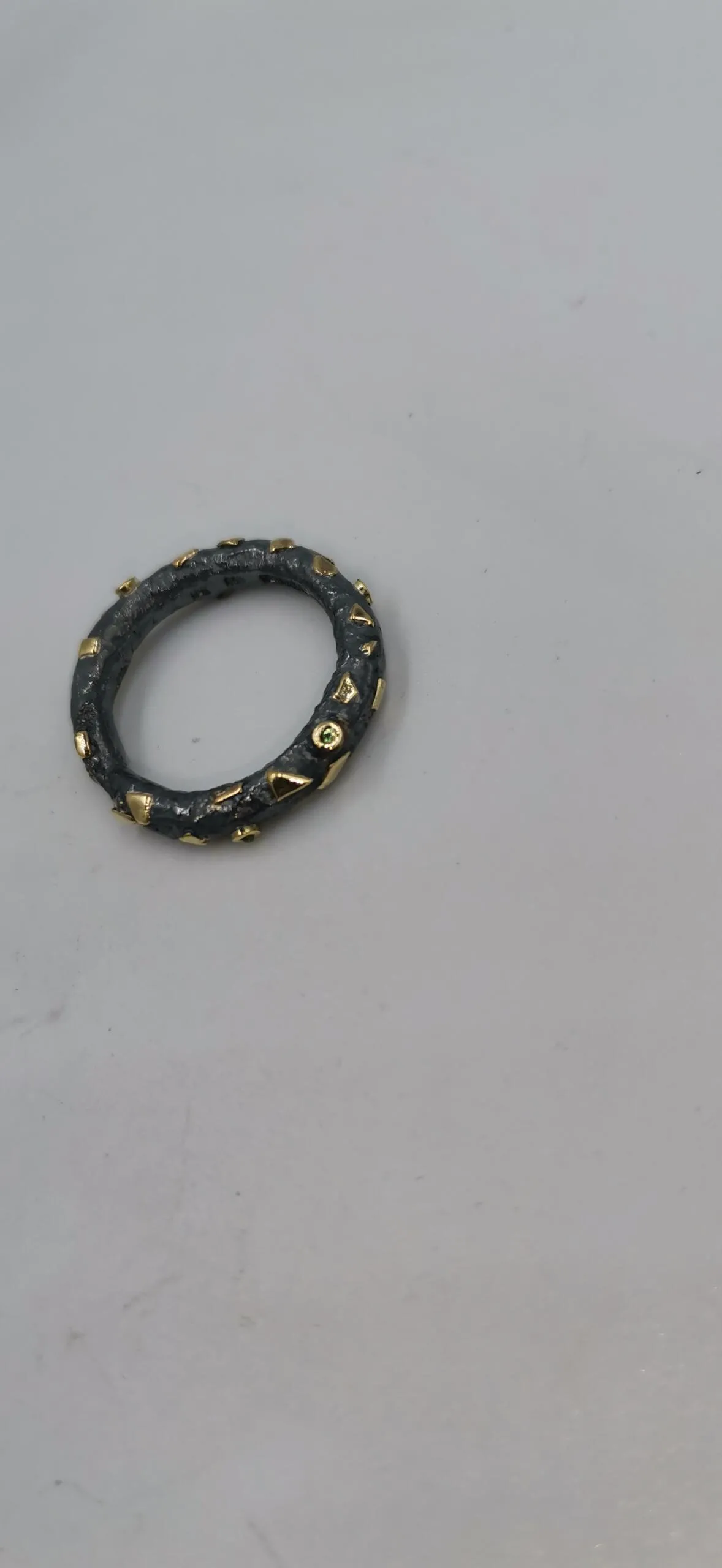 SG519 / Gold K18 and silver tsavorite ring - Image 2