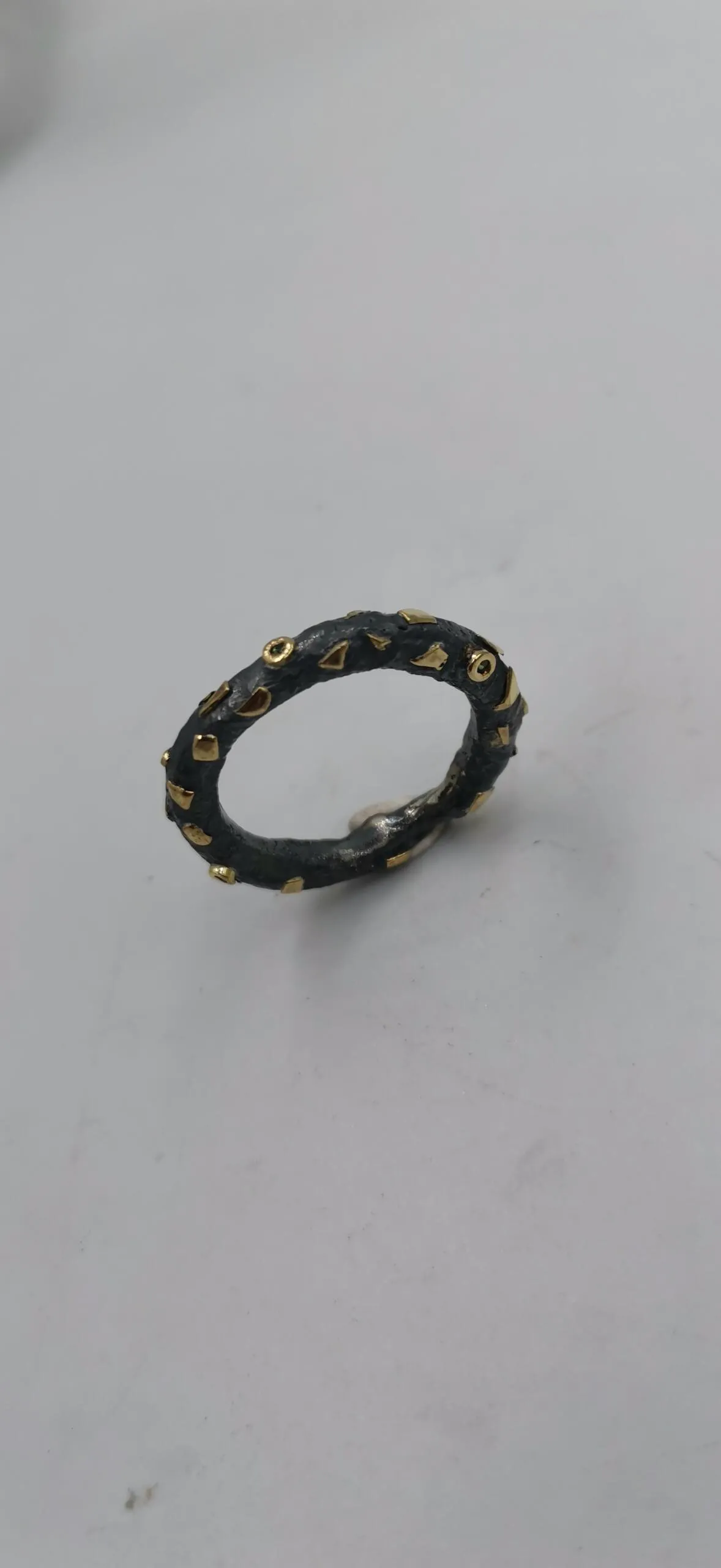 SG519 / Gold K18 and silver tsavorite ring - Image 3