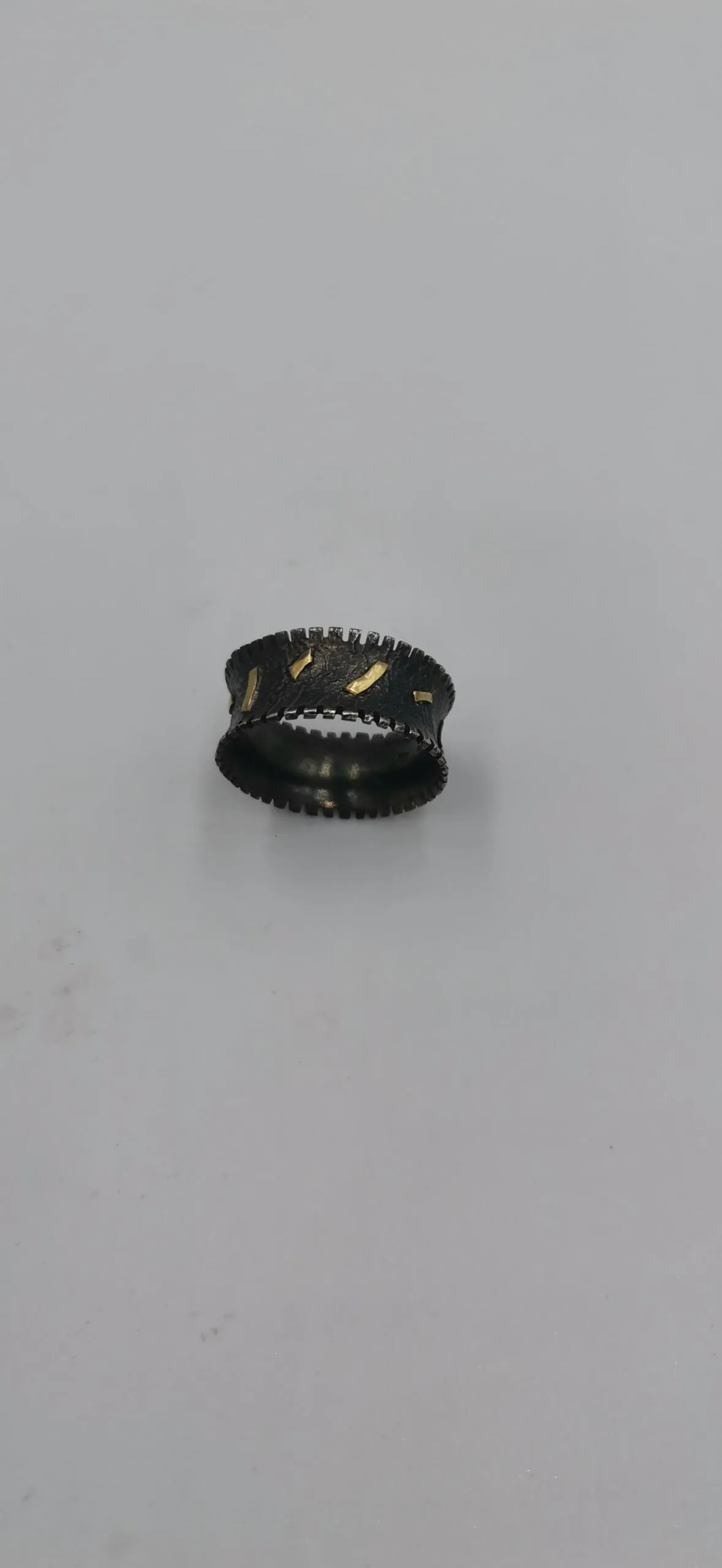 SG477 / Gold K18 and oxidized silver ring - Image 2