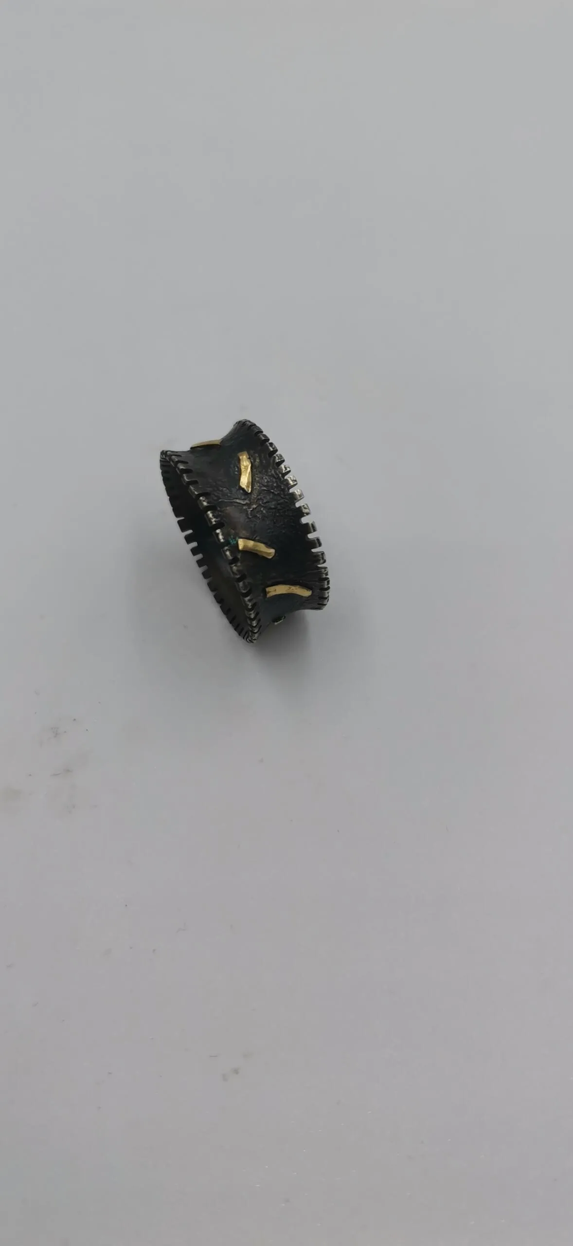 SG477 / Gold K18 and oxidized silver ring - Image 3
