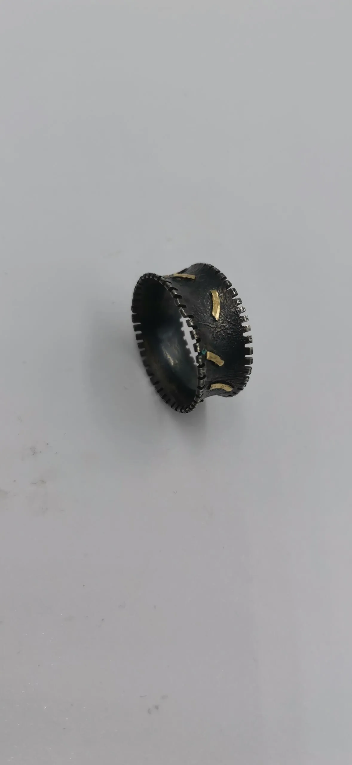 SG477 / Gold K18 and oxidized silver ring - Image 4