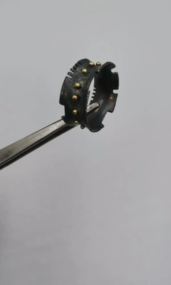SG478 / Gold K18 and oxidized silver ring